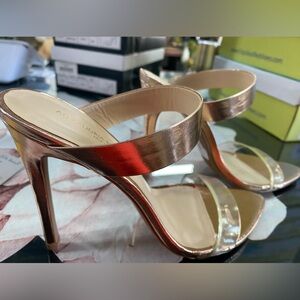 Elegant Metallic Strappy Heels